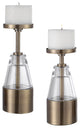 Uttermost Theirry Crystal Candleholders, Set/2