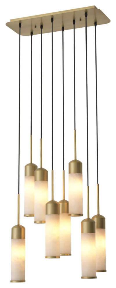 Tubular Alabaster Modern Chandelier | Eichholtz Eos