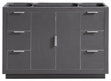 Avanity Austen 48" Vanity Only, Twilight Gray With Brushed Silver Hardware