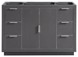 Avanity Austen 48" Vanity Only, Twilight Gray With Brushed Silver Hardware