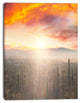 Saguaro Cactus At Colorful Sunset, Oversized Landscape Canvas Art, 30"x40"