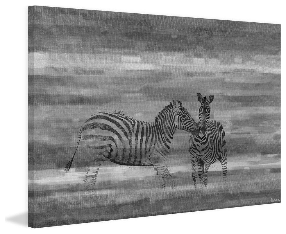 "Zebra Romp" Print on Canvas, 60"x40"