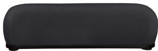 Calum Upholstered Bench, Black, Chenille Fabric, Black Finish