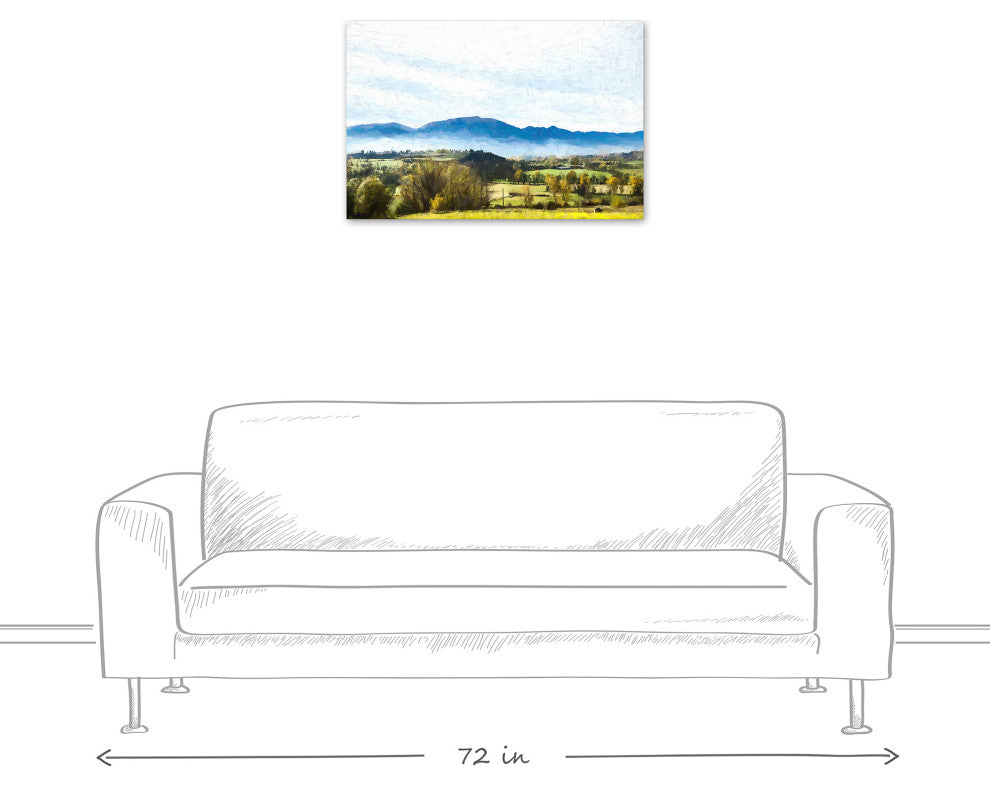 Green and Blue Mountains 30x20 Canvas