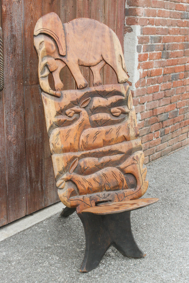 Late 20th Century African Tribal Elephant Chair