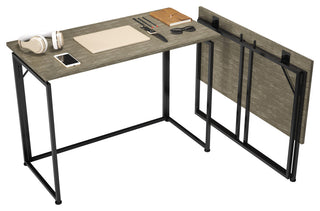 Techni Mobili Space Saving Folding Desk, Grey