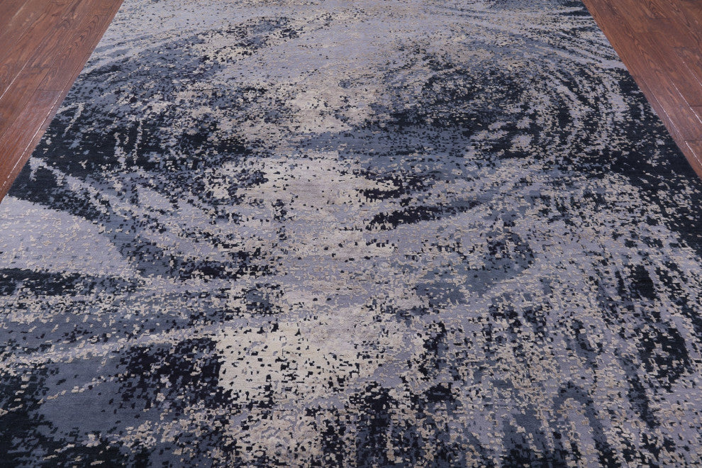Wool & Silk Abstract Handmade Rug 8' 11" X 11' 11" - Q13073