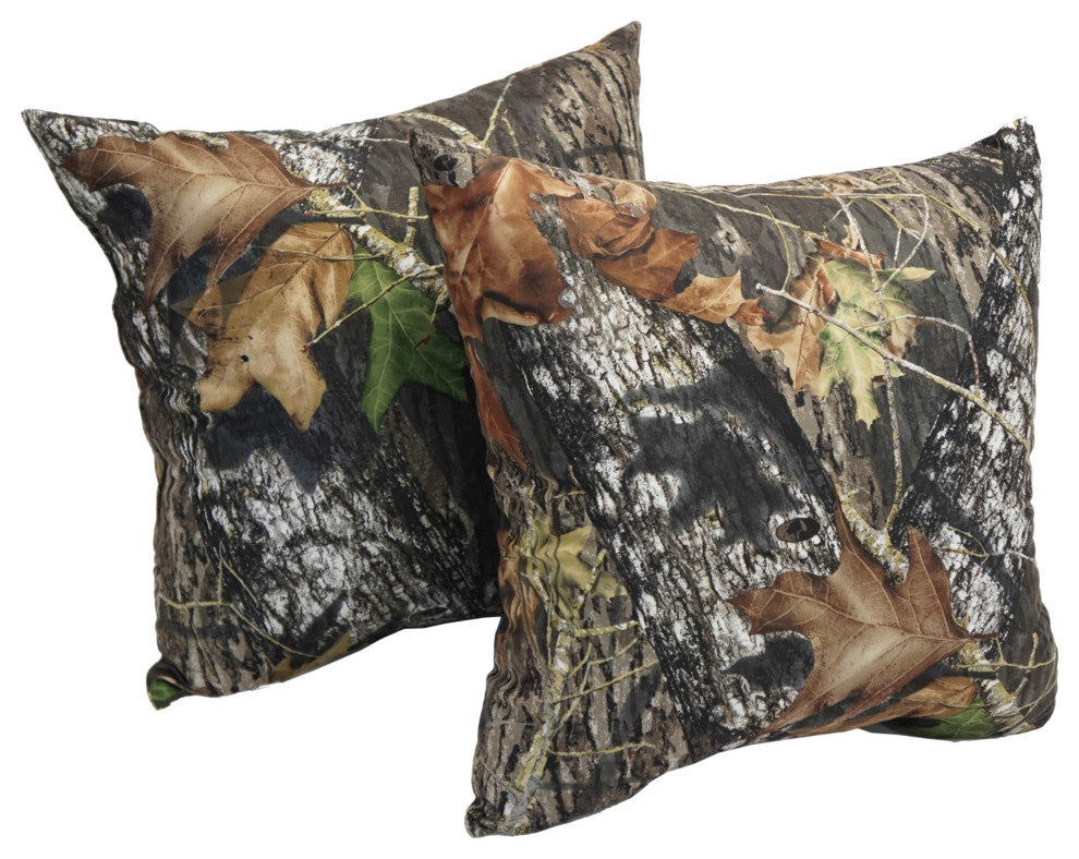 17" Jacquard Throw Pillows With Inserts, Set of 2, All Weather Alpine