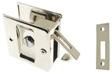 Genuine Solid Brass Pocket Privacy Pull, Bright Nickel