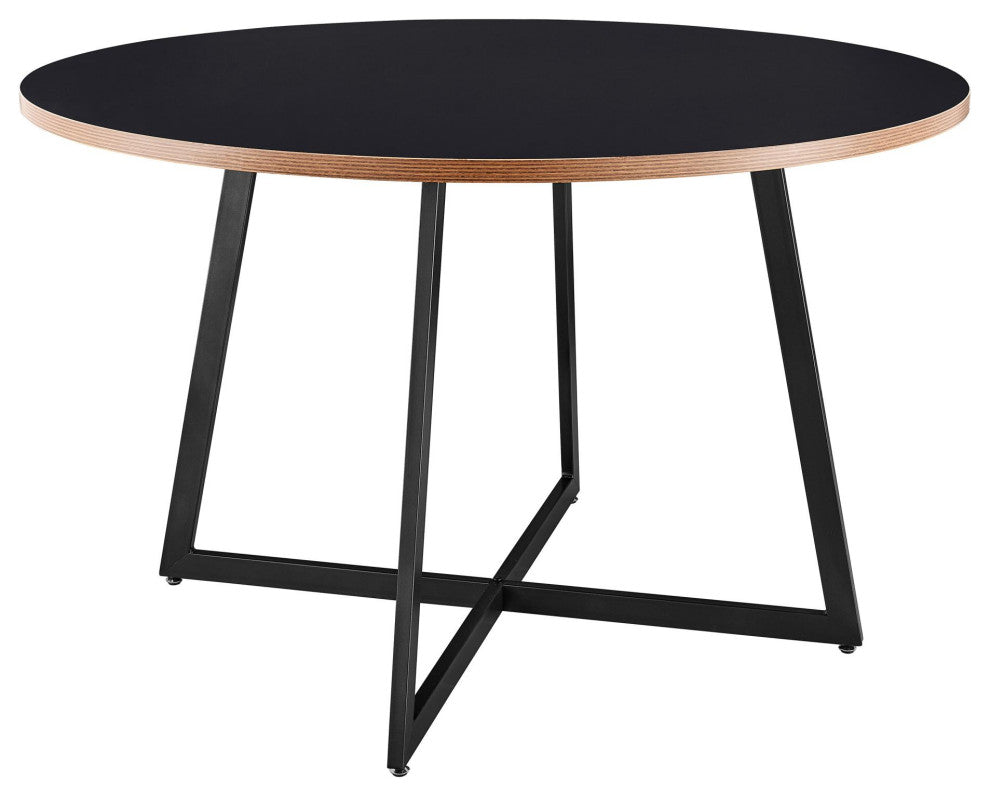 Courtdale 47" Round Dining Table, Black