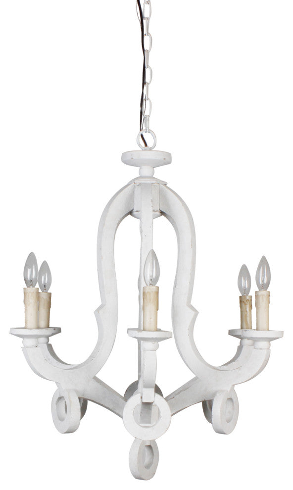 Bella Depot Vintage French Country 6-Lights Chandelier for Kitchen Island, White