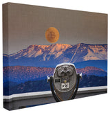 Bitcoin on the Horizon Stretched Canvas Wall Art, 24x30