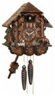River City Clocks 28-10 One Day Cuckoo Clock Cottage With Hand-carved Bears