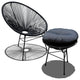 Acapulco 3 Piece Chat Set, Jet Black