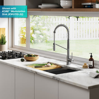 Oletto Commercial Pull-Down 1-Hole Kitchen Faucet, SFS Steel