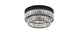 2-Light Dimmable Satin Black LED Flush Mount With Clear Crystal