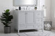 Sadie 42" Single Bathroom Vanity, Gray With Backsplash