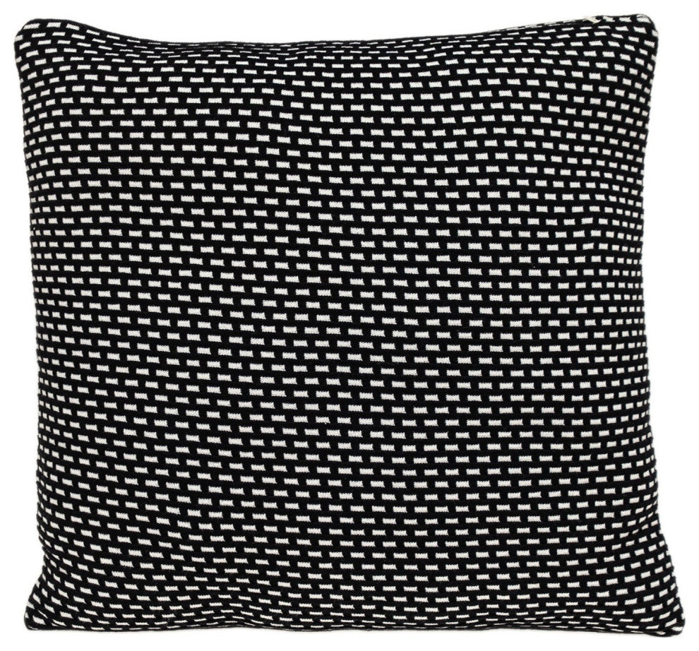 Super Black and White Check Throw Pillow