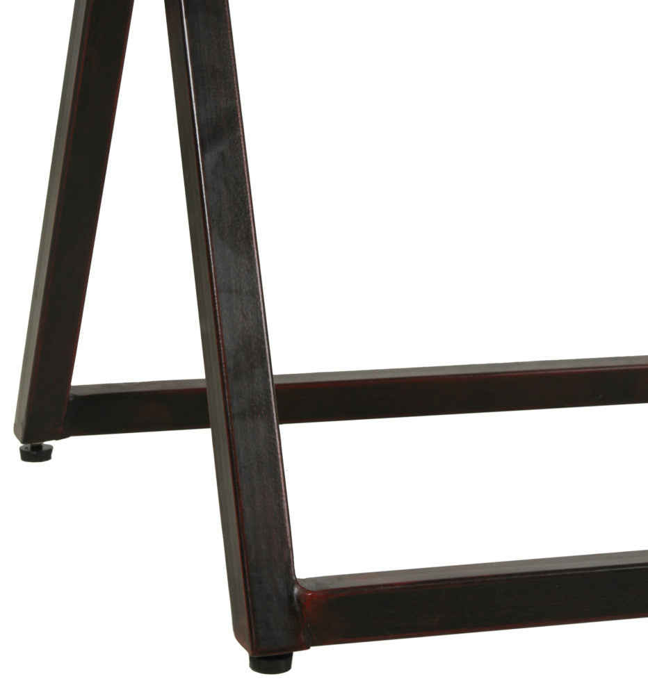 East at Main 20-inch Bronze Round Folding Side Table