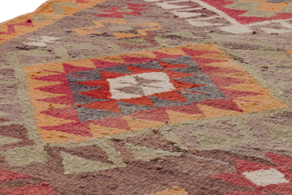 Vintage Turkish Kilim Runner 3' 2" x 12' 6", 38 in. x 150 in.