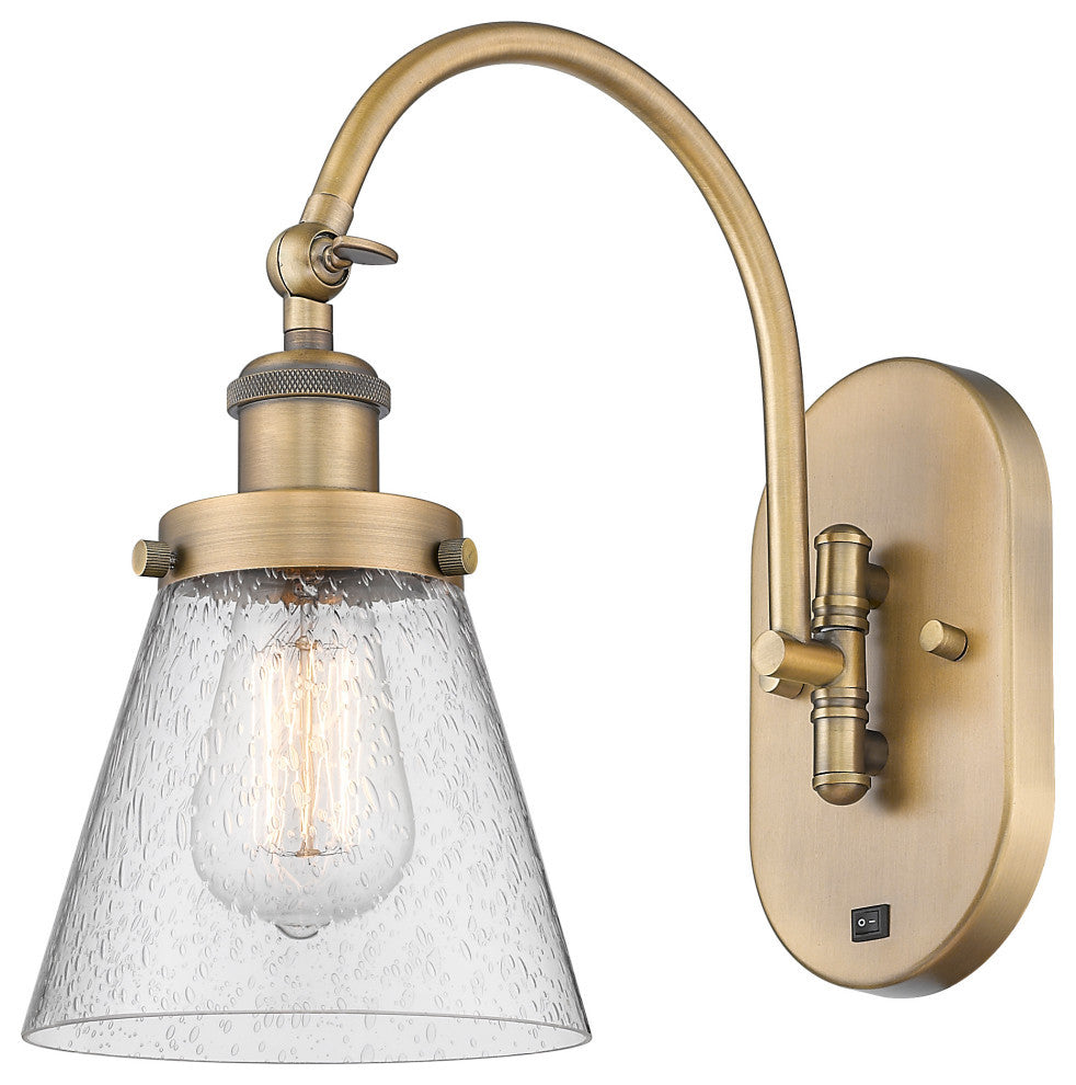 Cone Sconce, Brushed Brass, Seedy, Seedy