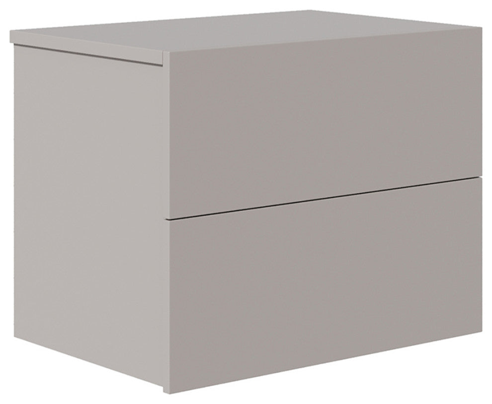 Ayla Nightstand, Taupe High Gloss
