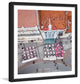 "Outdoor Eating" Framed Painting Print by Karolis Janulis
