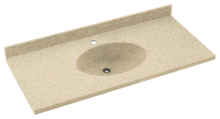 Swan Chesapeake Solid Surface Bathroom Vanity Top, Bermuda Sand