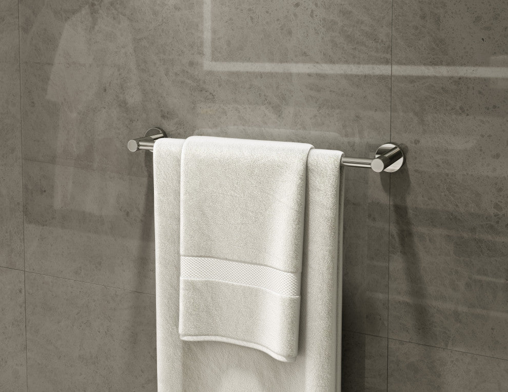 Dia 24 Inch Towel Bar with Mounting Hardware, Chrome