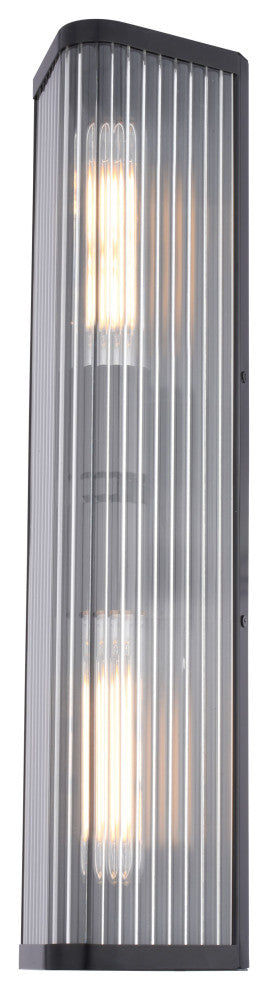 Barbier 2-Light Antique Gold Brass Modern Wall Sconce, Bathroom Vanity Fixture, Matte Black