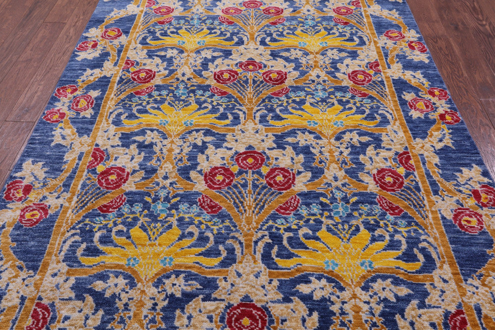 5' 10" X 8' 7" William Morris Handmade Wool Rug - Q13384