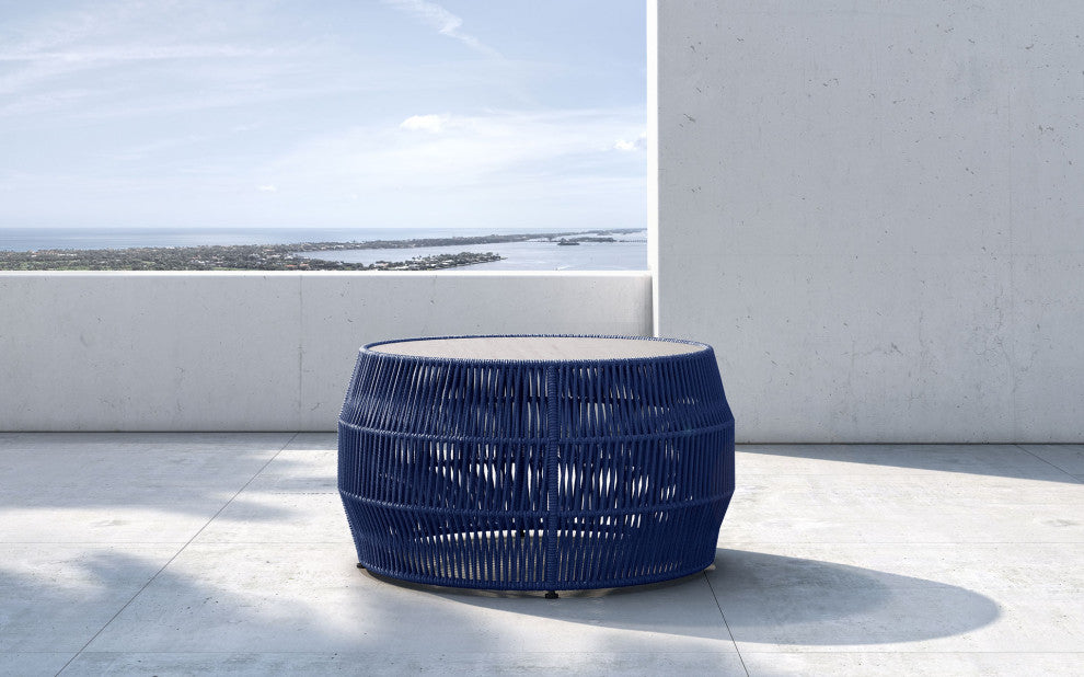 Volta Cocktail Table, Blue Cord