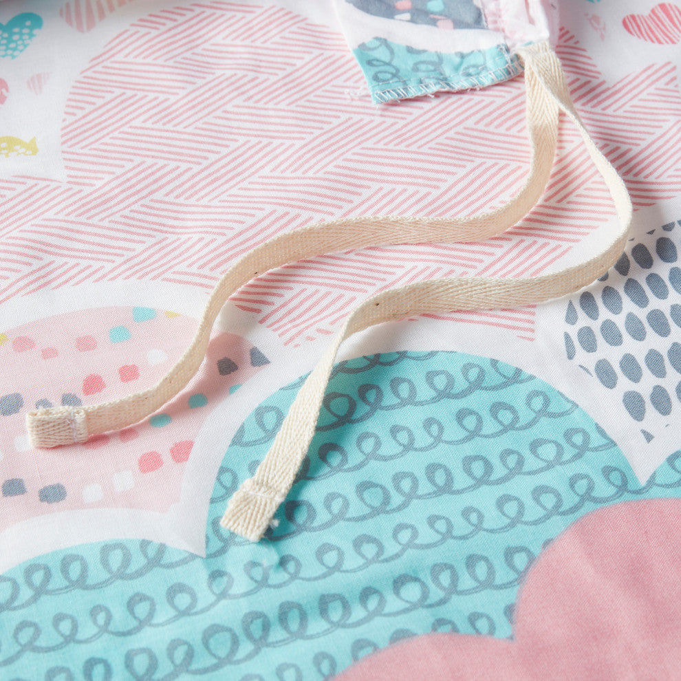 Kids Cotton Comforter/Duvet Cover/Coverlet Set, Pink, Twin, Duvet Cover