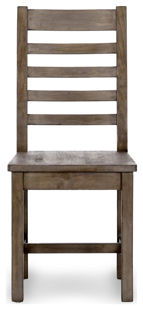 Caleb Reclaimed Pine Wood Dining Chair, Set of 2
