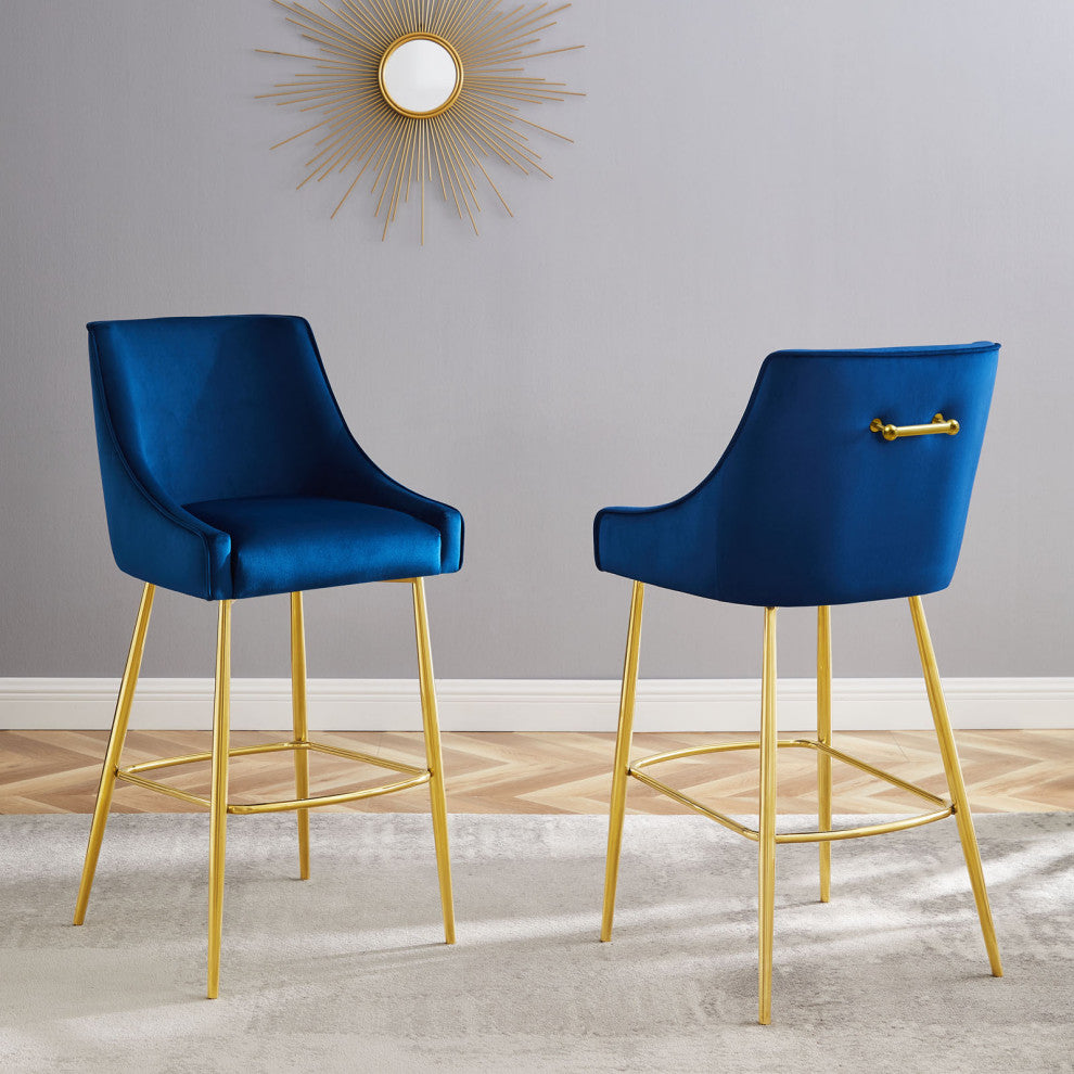 Discern Bar Stools, Set of 2, Navy