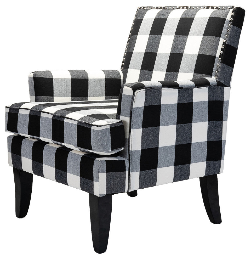 Herrera Classic Armchair With Pattern, Buffalo Black