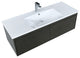 Sant Contemporary 48" Iron Charcoal Bathroom Vanity, Monte Chrome Faucet