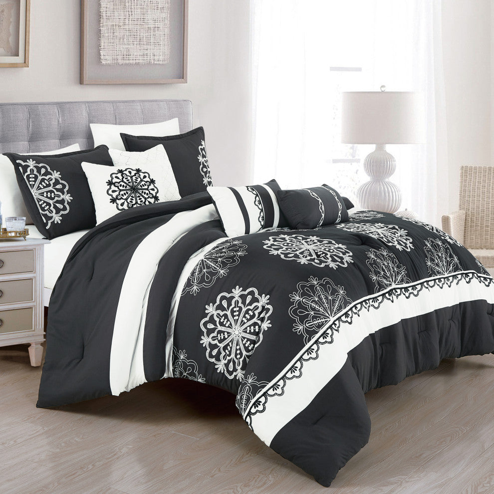 Deborah 7-Piece Comforter Set, Queen