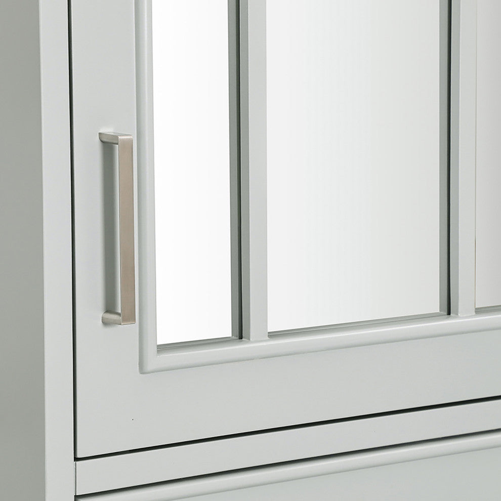 Ariel Stafford 85" Rectangle Sinks Bath Vanity Carrara Marble Espresso