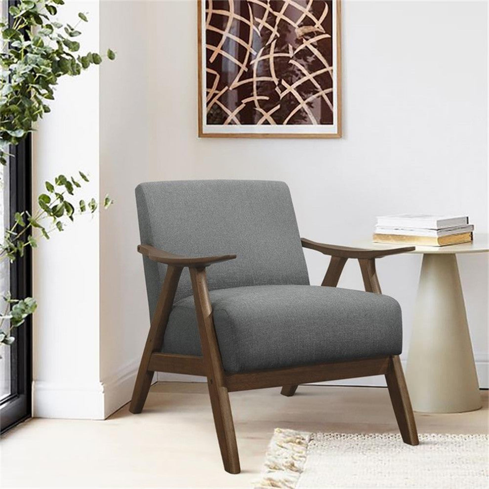 Lexicon Damala Upholstered Accent Chair in Gray