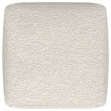 Chantal Square Pouf, Ivory