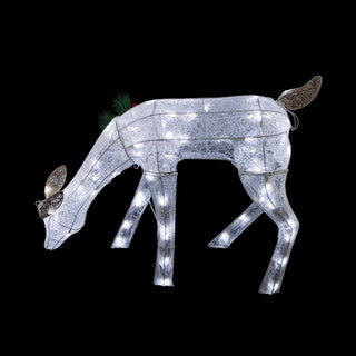 White Grazing Light Up Mesh Deer DÃ©cor
