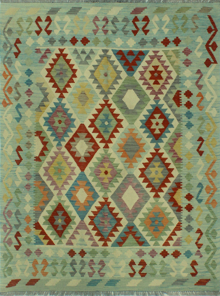 Sangat Kilim Tasleem Lt. Green Rug