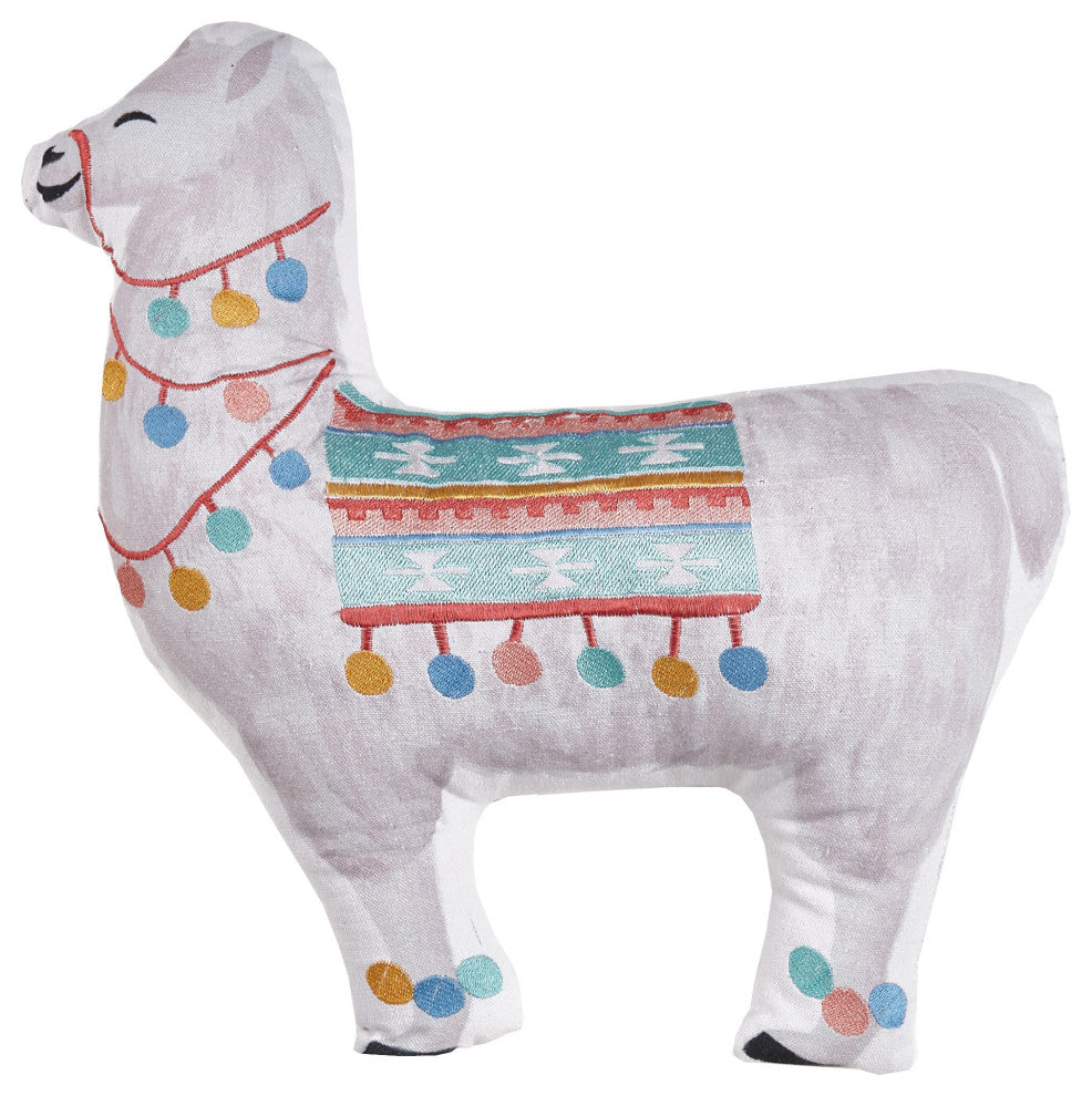 Llama Shaped Printed Pillow