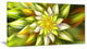 Huge Yellow Fractal Flower, Floral Canvas Art Print, 32"x16"