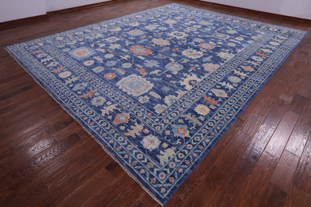 Handmade Turkish Oushak Wool Rug 12' 0" X 15' 0" - Q13482