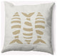 18x18" Puzzle Fish Nautical Decorative Indoor Pillow, Taupe