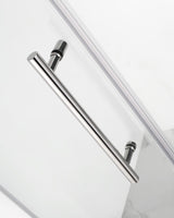 Belmore 58.25"-59.25"x72" Frameless Hinged Shower Door, Chrome