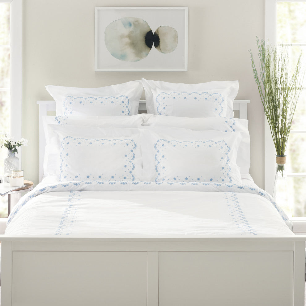 Meadow Pillow Shams, Set of 2, Blue, Standard