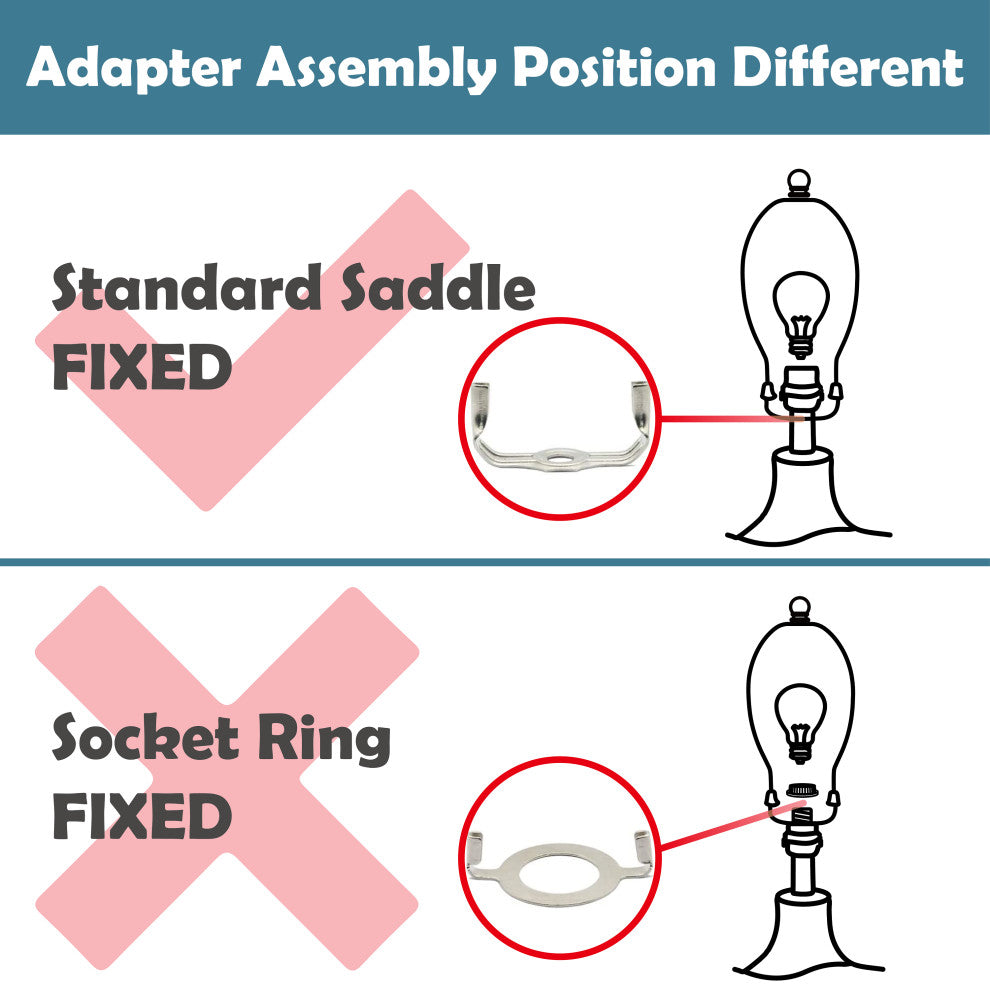 Aspen Creative 20005-22 7" Lamp Harp With Saddle, Satin Nickel, 2-Pack